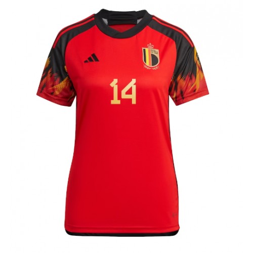 Maillot de foot Belgique Dries Mertens #14 Domicile Femmes Monde 2022 Manches Courte